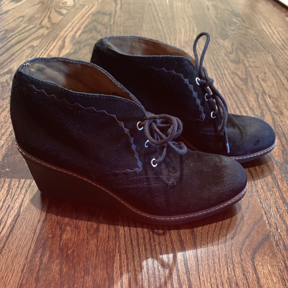 Naturalizer Black Suede Ankle Boots